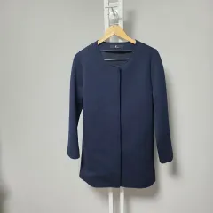レノマ シンプル ネイビー ノーカラー コートのサムネイル