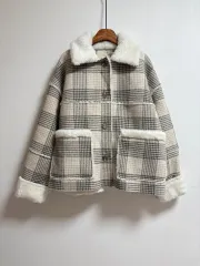 アトリエナイン CHECK CHECKPATTERN ファー ジャケットのサムネイル