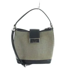 ケイトスペード KATE SPADE S362 ハンドバッグ ショルダー 2WAY キャンバス レザー ロゴ 紺 ネイビー ■GY18 /MQ