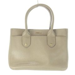FURLA グレー ハンドバッグ ショルダーストラップ付き 924714 - メルカリ