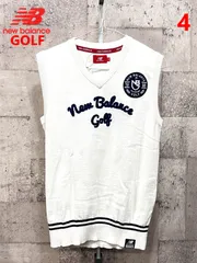 美品 ニューバランスゴルフ ニットベスト 白 4 NEW BALANCE GOLF