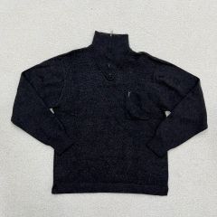 ヴィンテージ 90s イヴ・サンローラン 総柄ニット パープル 紫 L相当