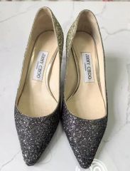 JIMMY CHOO 22.5cm パンプス シルバーグリッター 銀 35.5 - メルカリ