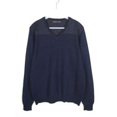Cruciani クルチアーニ Vネック ニット セーター 濃紺 52 XXL - メルカリ