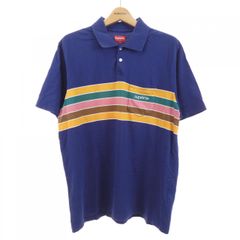 Supreme ポロシャツ ブラウン ボーダー - メルカリ