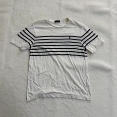 4630 BURBERRY バーバリー ボーダー 半袖 クルーネック ロゴ刺繍 