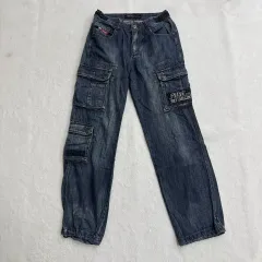 実寸確認 FUBU(フブ) ヴィンテージ カーゴ デニムパンツ 0317Tのサムネイル
