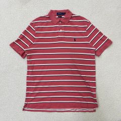 90s ポロバイラルフローレン ラガーポロシャツ ルビー Mサイズ 