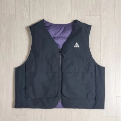 Nike ACG skull peak ベスト 黒 紫 リバーシブル - メルカリ