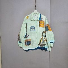 BENETTON / プルオーバー レーヨン ブラウス ストライプ シャツ M 