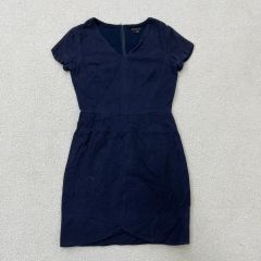 美品✨23AW セオリー ツイードミニワンピース 切替ドレス 半袖