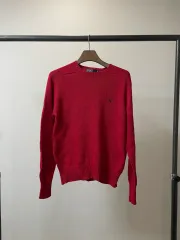 90年代 一経物産 ポロ ラルフローレン コットン レッド ニット