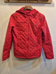 LACOSTE ラコステ レディース キルティング フード ジャケット レッドのサムネイル