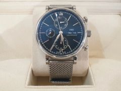 美品✨ 【OH直後発送】IWC ポートフィノ クロノグラフ 黒 ミラネーゼ 