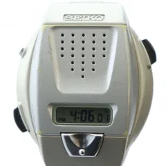 セイコー SEIKO SBJS001 腕時計 ウォッチ クォーツ 音声デジタルウォッチ ロゴ シルバー色 ■GY18 /MQ