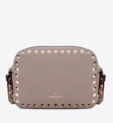 ヴァレンティノ ロックスタッズ ベージュ ピンク ミニ カメラバッグ 新品