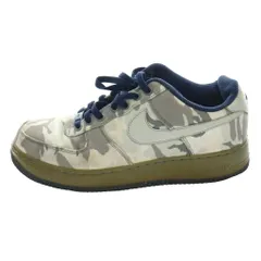 ナイキ NIKE エアフォース1 ロー プレミアム AIR FORCE 1 LOW PREMIUM スニーカー 迷彩柄 US9.5 27.5cm グレー 紺 ネイビー /SS ■OS ■GY17