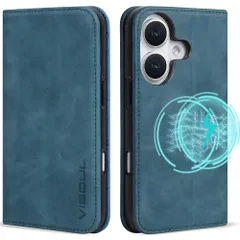 【新品】VISOUL iPhone16 対応 ケース 手帳型 本革 アイフォン16 レザーケース MagSafe対応 横置きスタンド機能スマホケースあいふぉん16 カード収納 携帯カバー 全面保護 マグネット内蔵 柔軟なTPU素材 6.1in 52c4af4f
