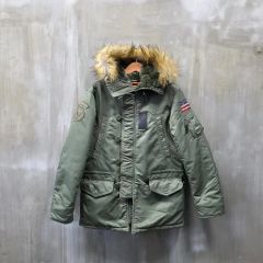 希少】レア AVIREX PATCHED N-3B 天然毛皮 パッチ多数 - メルカリ