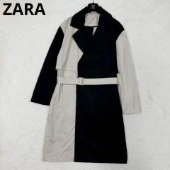極美品 希少XL ZARA ザラ マッチングボンバーコート MA-1 ガウン 黒