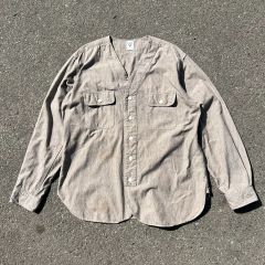 Lサイズ！SASSAFRAS ベースウォールシャツ ノーカラージャケット 