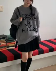 アジョバイアジョ レタリング ニット Tシャツ メンズ (ユニセックス)のサムネイル