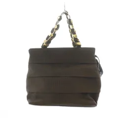 サルヴァトーレフェラガモ Salvatore Ferragamo ヴァラ VARA リボン ハンドバッグ ナイロンキャンバス レザー ロゴ 茶 ブラウン ■GY18 /MQ