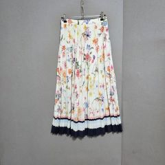 sacai フラワープリント スカート サイズ1 ベージュ ブルー flower