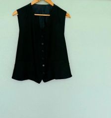 COMME des GARCONS ブラック ベスト ボタン付き - メルカリ