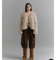 Ameri MIX PINK SHAGGY SHORT JACKET - メルカリ