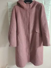 レノマ Ladies ピンク フード ロング コートのサムネイル