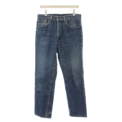 リーバイス Levi's デニム パンツ W33L36 青 ブルー 無地 ストレート フルレングス /LP ■GY99