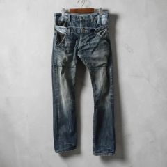 5351 pour les hommes ブラックフレアデニムダメージ加工 L - メルカリ