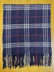 BURBERRY 100%カシミヤ マフラー チェック柄 - メルカリ