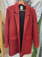 安達祐実着用 AMERI アメリ 2way シャギーロングコート レッド F 