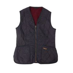 バブアー キルティング ジップライナーベスト 茶ブラウン 46 L-XL 