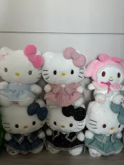 ハローキティ ツイード ドレス 中〜大型 ぬいぐるみ タグ付き 新品
