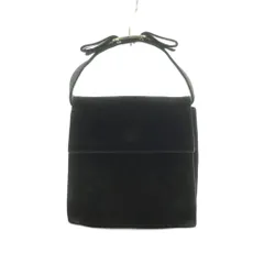 サルヴァトーレフェラガモ Salvatore Ferragamo ミニ ヴァラリボン ハンドバッグ スエード 黒 /MI ■OH ■GY47