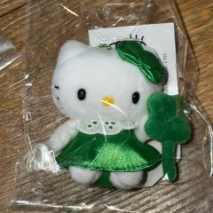 ハローキティ 四つ葉クローバー 幸せ ミニマスコット キーホルダー