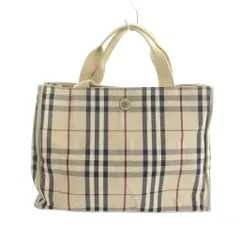 バーバリー ロンドン BURBERRY LONDON ハンドバッグ トート キャンバス ノバチェック ロゴ ベージュ ■GY18 /MQ