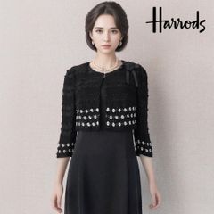 ◎当日発送可能【美品】ハロッズ　セレモニー　サイズ2位　ブラック　ニットツイード ◎当日発送可能【美品】ハロッズ セレモニー サイズ2位 ブラック