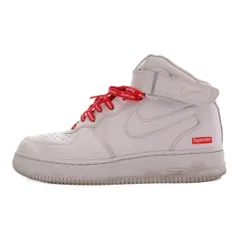 ナイキ NIKE Supreme シュプリーム エア フォース 1 ミッド スニーカー レザー 25.5cm 白 ホワイト FZ8784 /UO