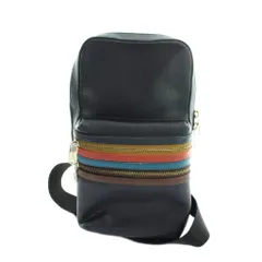 ポールスミス PAUL SMITH シグネチャージップストライプ ボディバッグ ショルダー 斜めがけ レザー ロゴ 紺 ネイビー ■GY11 /MQ