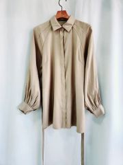 超美品 ノーリーズソフィー 長袖シアーシャツ オーガンジーシャツ 