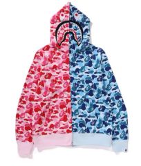 A BATHING APE ピンクカモ シャークパーカー - メルカリ