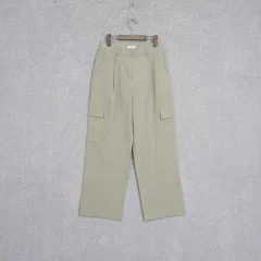 COMMA レディース ワイドフィット カーゴ パンツ M
