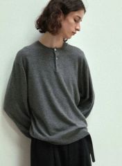 shiun】T/C HENLEY NECK KNIT Sサイズ - メルカリ