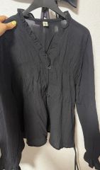 shop faerie blossom cotton half blouse 白 - メルカリ