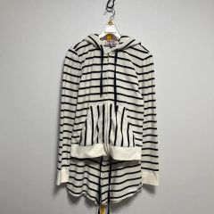 希少】ノゾミイシグロ ロングパーカー ワッペン ボーダー バイカラー M 