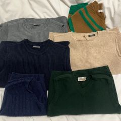 Styled by Neyries ベスト ウール混 ストライプ L インド製 - メルカリ